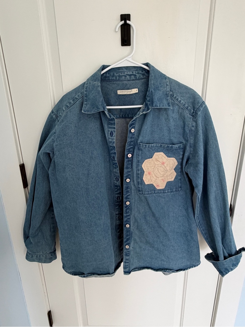 Christy Dawn Patti Shirt — Denim Patchwork